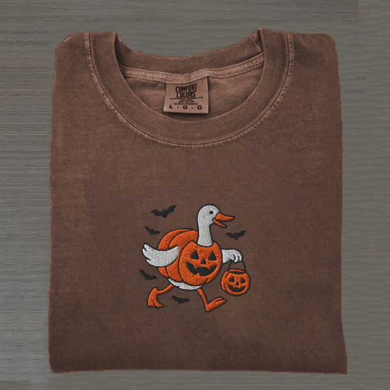 Embroidered Spooky Goose T-shirt-Magmoo