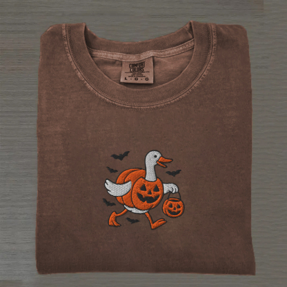 Embroidered Spooky Goose T-shirt-Magmoo