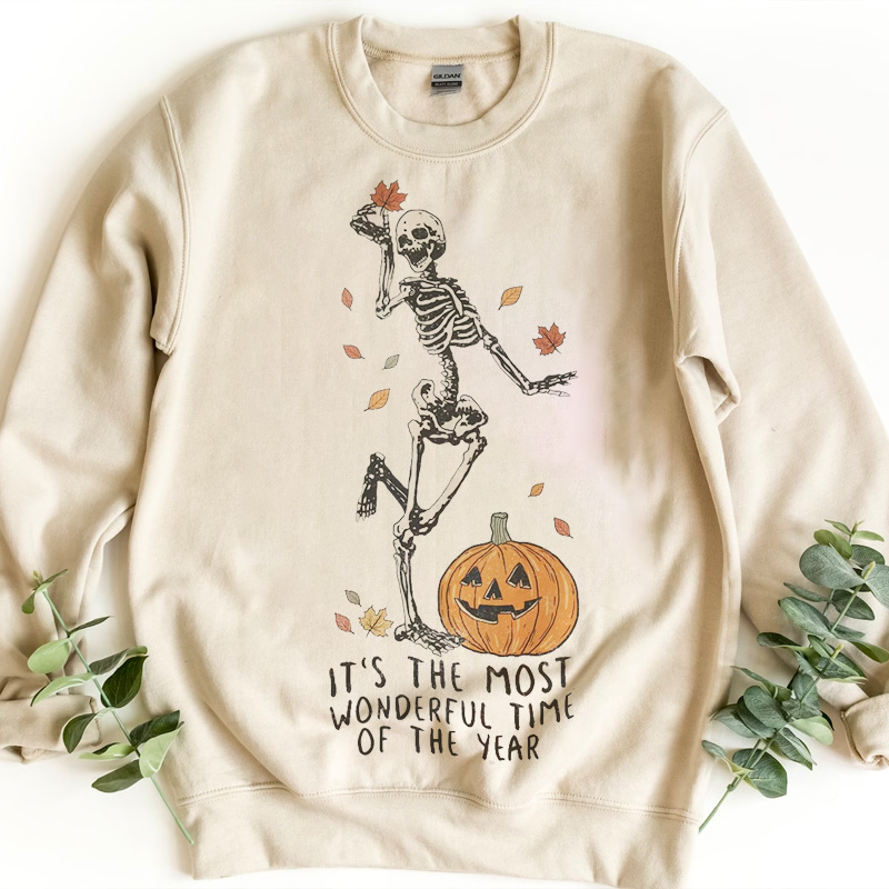 Comfort Colors® Halloween Skeleton Sweatshirt-Magmoo