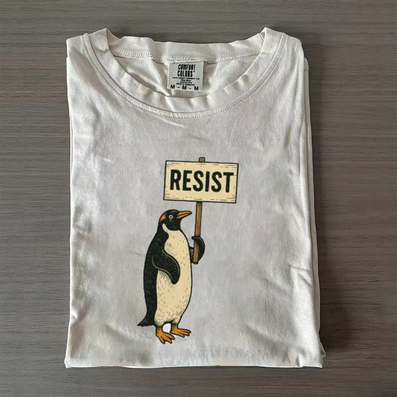 Penguins Resist T-shirt-Magmoo