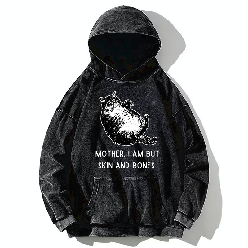 Magmoo Overweight Cat And Its Doting Owner Washed Hoodie