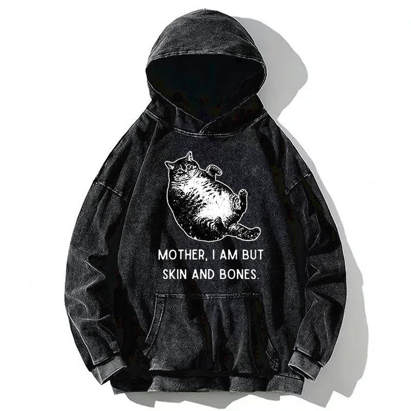 Magmoo Overweight Cat And Its Doting Owner Washed Hoodie