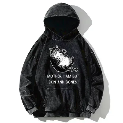 Magmoo Overweight Cat And Its Doting Owner Washed Hoodie