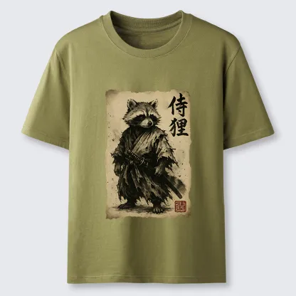 Magmoo Retro Raccoon Samurai Classic T-Shirt