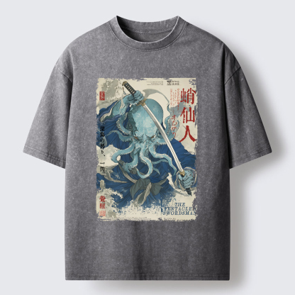 Magmoo Cool Octopus Sage Washed T-Shirt