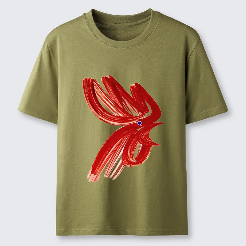 Magmoo Calligraphy Art Chicken Classic T-Shirt-Magmoo