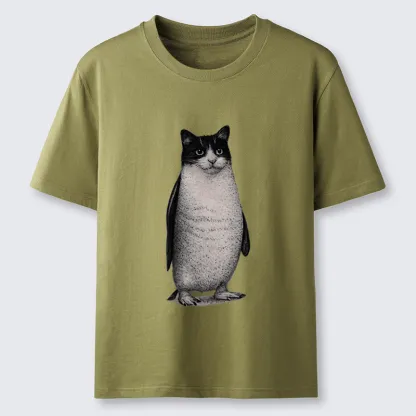 Magmoo Penguin Cat Classic T-Shirt-Magmoo
