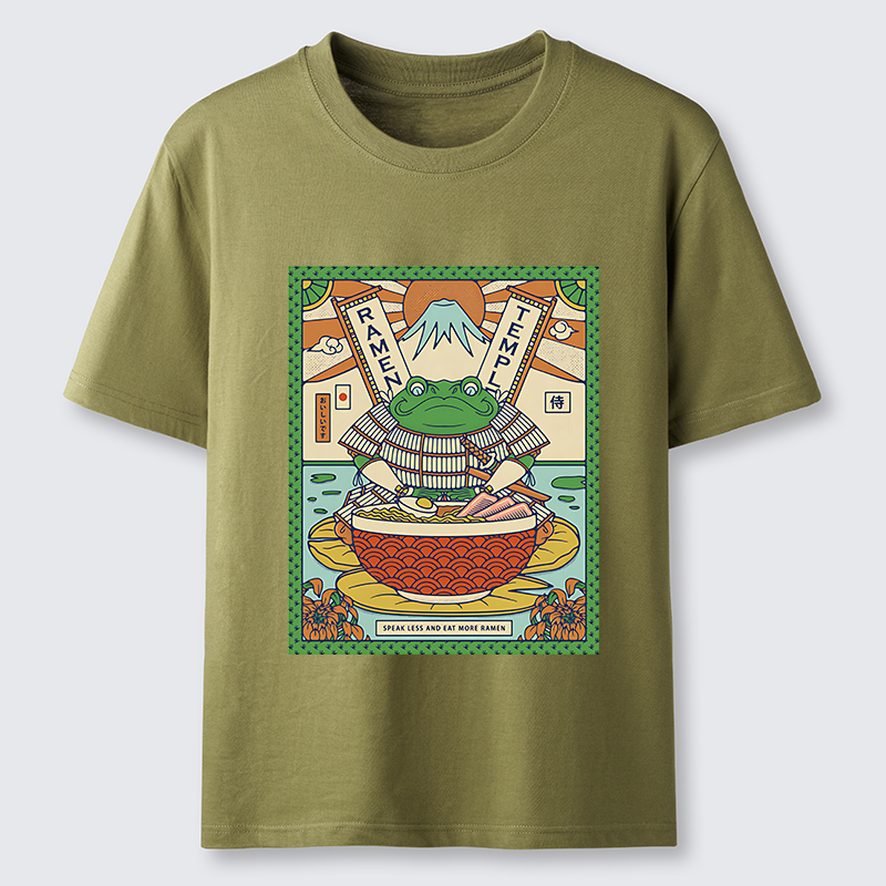 Magmoo Frog Samurai Eating Ramen Classic T-Shirt-Magmoo
