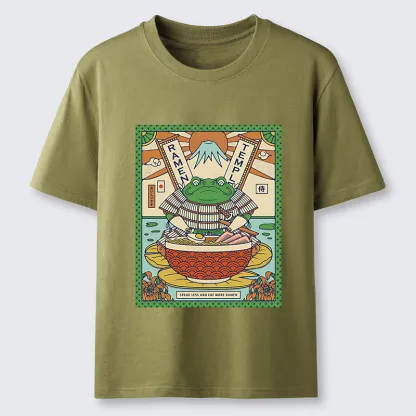 Magmoo Frog Samurai Eating Ramen Classic T-Shirt-Magmoo