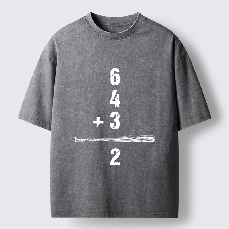 Magmoo Baseball Double Kill Washed T-Shirt-Magmoo