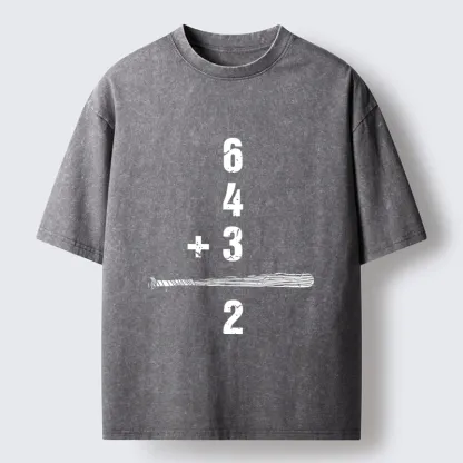 Magmoo Baseball Double Kill Washed T-Shirt-Magmoo