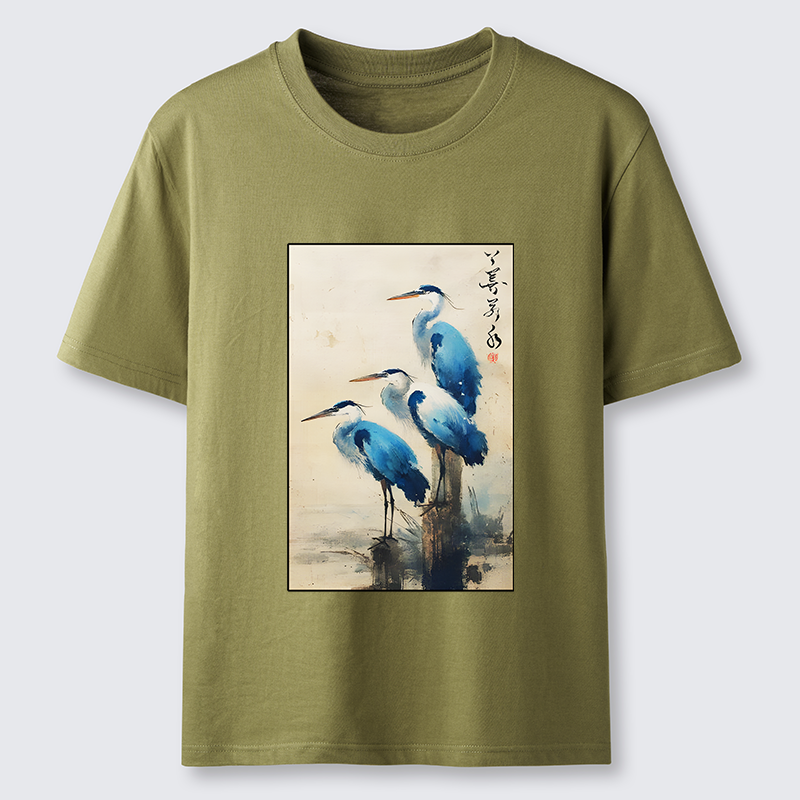 Magmoo Great Blue Heron Japan Classic T-Shirt-Magmoo