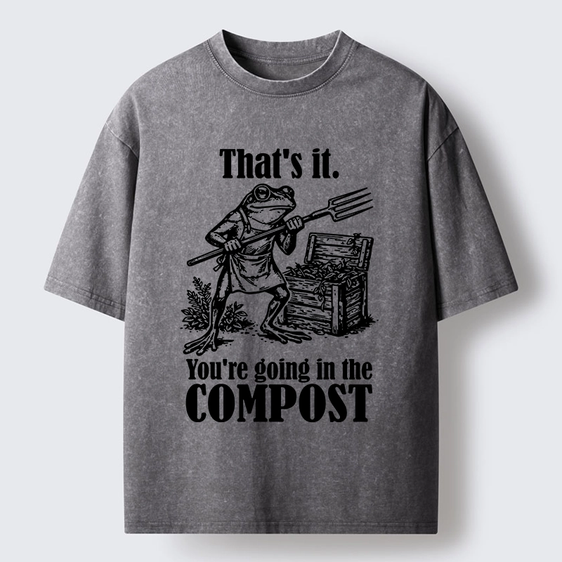 Magmoo Frog’s Compost Threat Washed T-Shirt-Magmoo