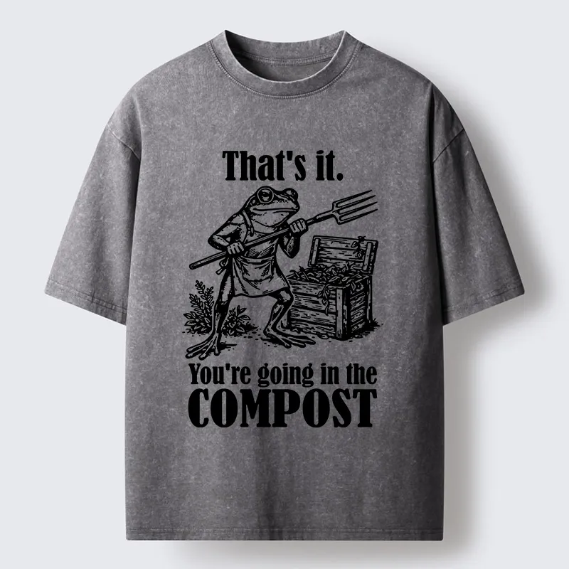 Magmoo Frog’s Compost Threat Washed T-Shirt-Magmoo