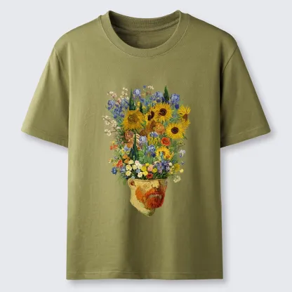 Magmoo Van Gogh's Blooming Flowers Classic T-Shirt-Magmoo