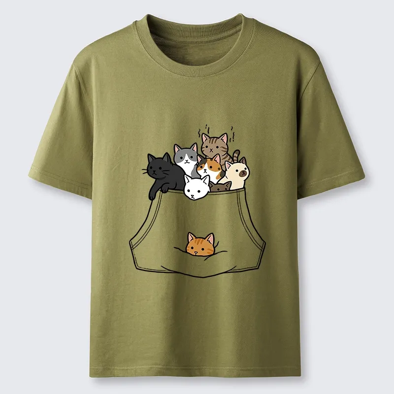 Magmoo Cats With Pockets Full Classic T-Shirt-Magmoo