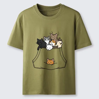 Magmoo Cats With Pockets Full Classic T-Shirt-Magmoo