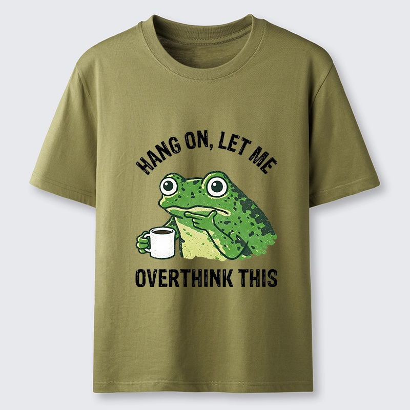 Magmoo Overthinking Frog With Coffee Classic T-Shirt