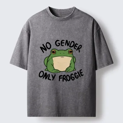 Magmoo Funny Frog Declares Identity Freedom Washed T-Shirt
