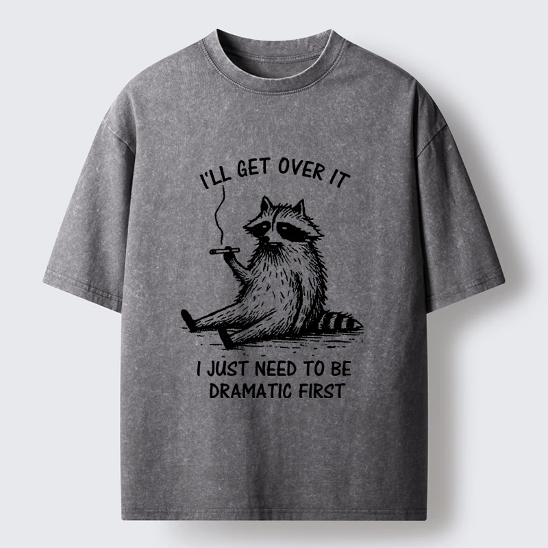 Magmoo Raccoon Dramatic Recovery Meme Washed T-Shirt