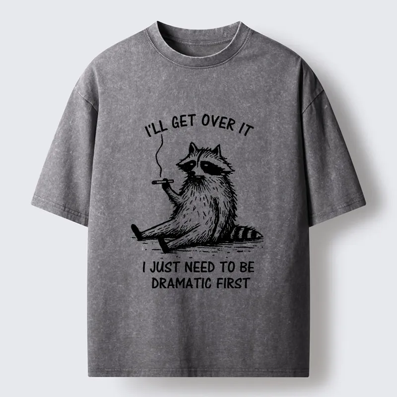 Magmoo Raccoon Dramatic Recovery Meme Washed T-Shirt