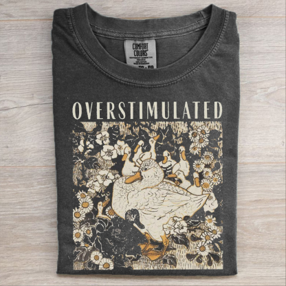Overstimulated Mama Duck T-shirt-Magmoo