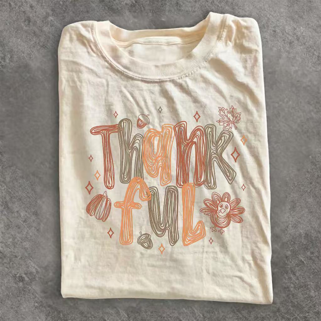 Thankful Doodle Fall T‑Shirt