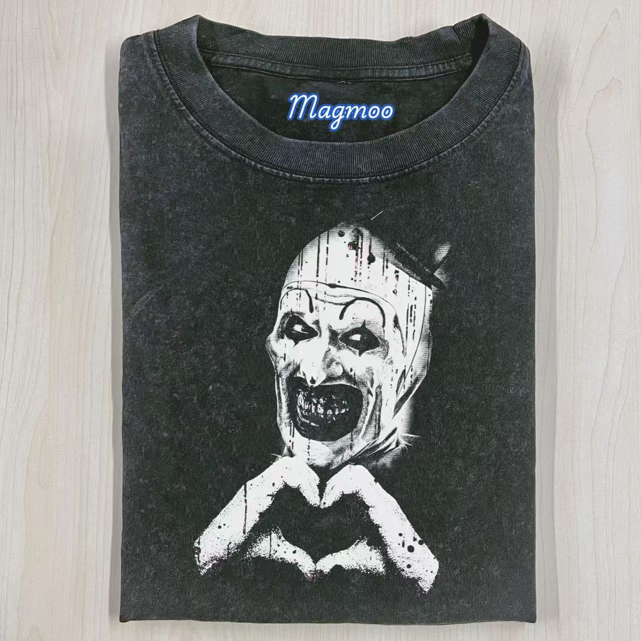 Funny Horror Movie Character Heart Hands T-shirt-Magmoo