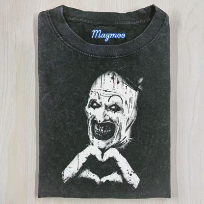 Funny Horror Movie Character Heart Hands T-shirt-Magmoo