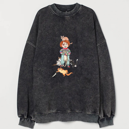 Horror Icons As Cat Lovers Shirt/Sweatshirt-Magmoo