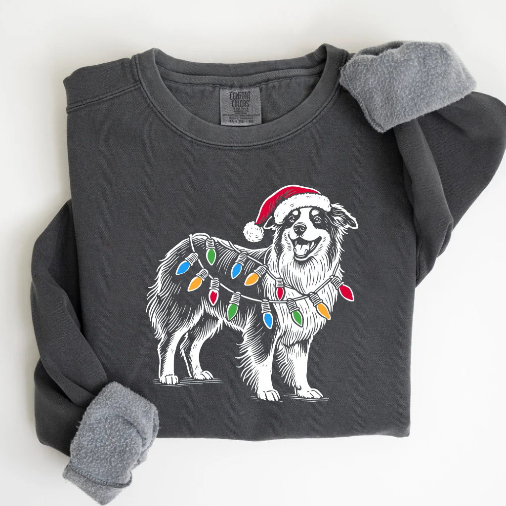 Comfort Color Australian Shepherd Christmas T-shirt