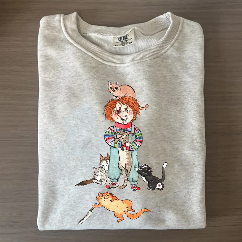 Horror Icons As Cat Lovers Shirt/Sweatshirt-Magmoo