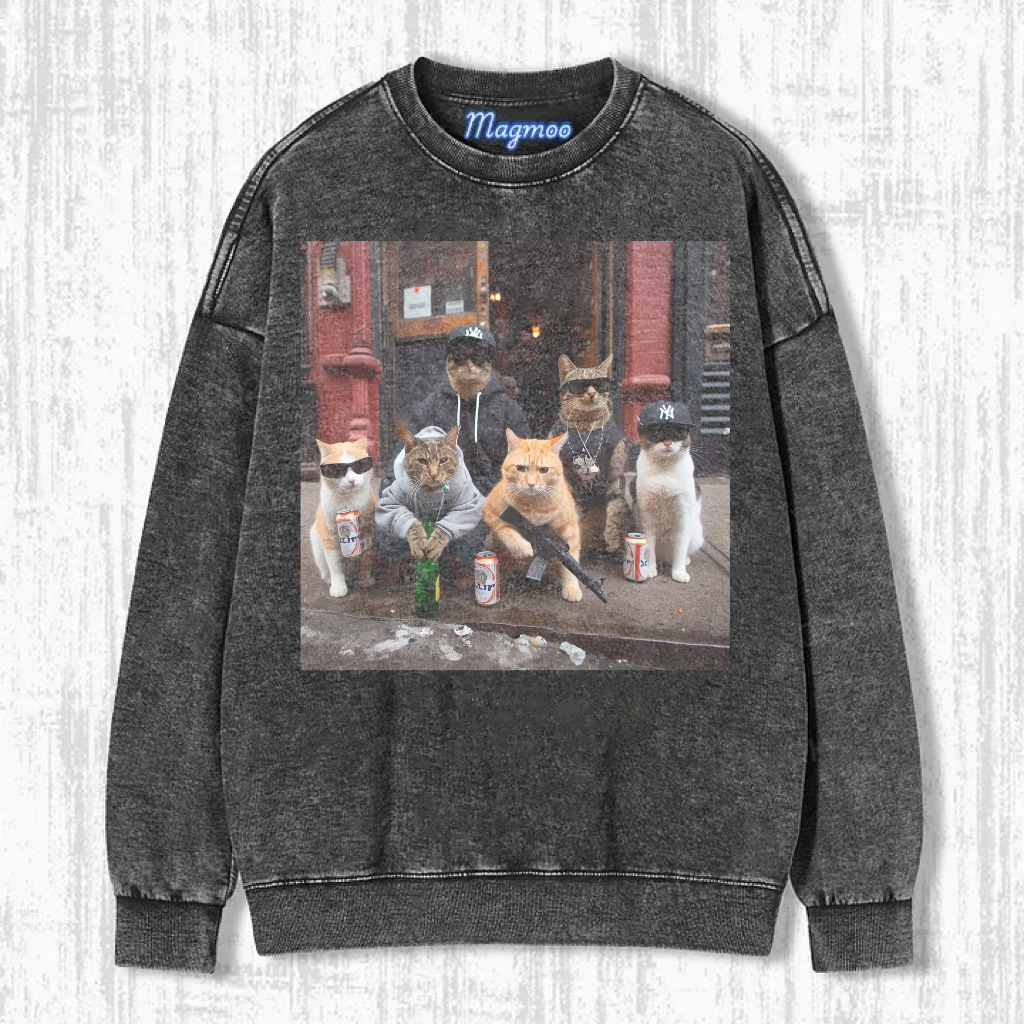 Retro Style Funny Cat Shirt/Sweatshirt/Hoodie-Magmoo