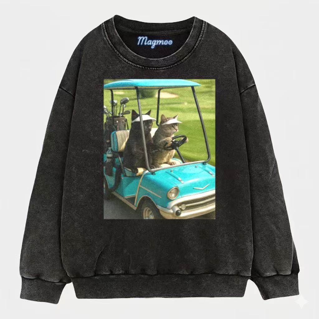 Vintage Golf Cat Cat T-shirt