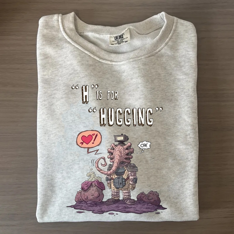 H Is For Hugging Alien T-shirt-Magmoo