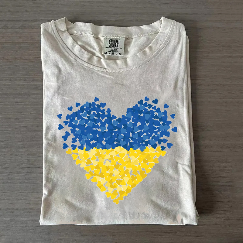 Comfort Colors Ukraine Heart T-shirt-Magmoo