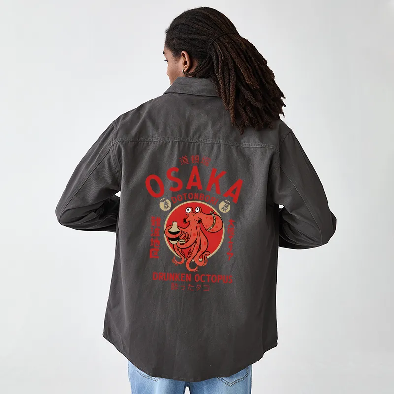 Magmoo Drunken Octopus Japan Men's Corduroy Work Jacket