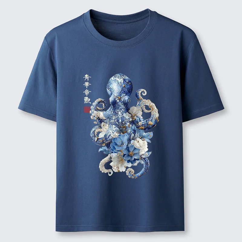Magmoo Porcelain Blossom Octopus Classic T-Shirt