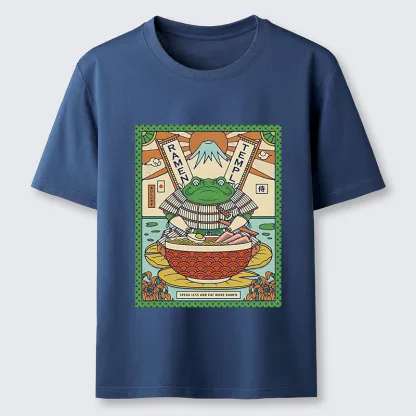 Magmoo Frog Samurai Eating Ramen Classic T-Shirt-Magmoo