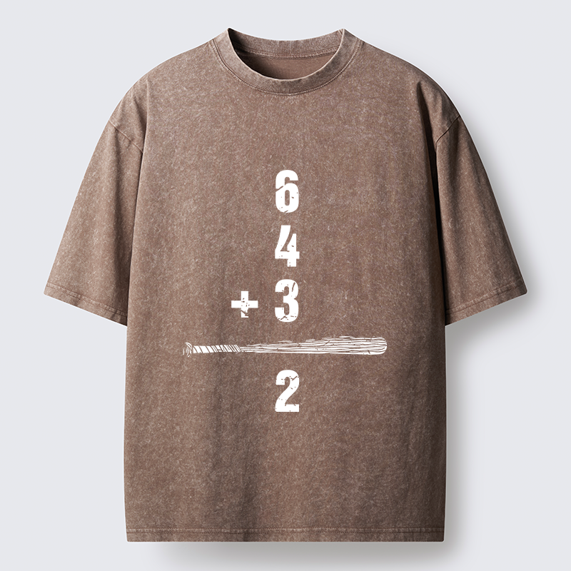 Magmoo Baseball Double Kill Washed T-Shirt-Magmoo