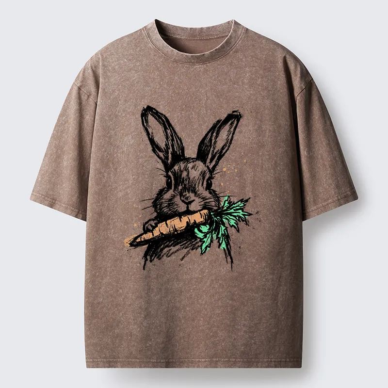 Magmoo Easter Bunny Washed T-Shirt-Magmoo