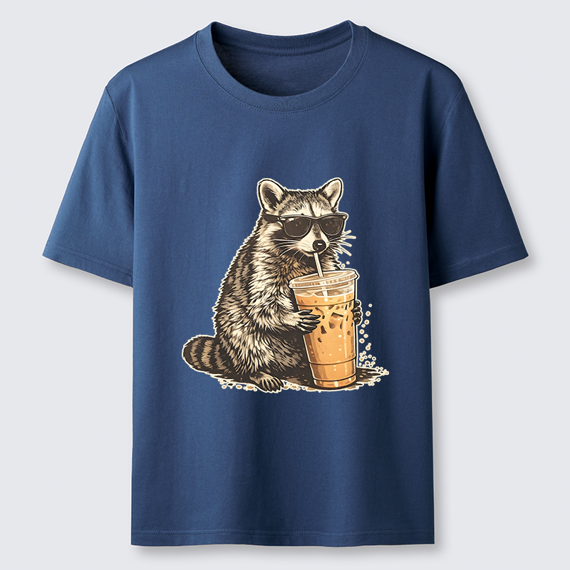 Magmoo Raccoon Drinking Coffee Funny Classic T-Shirt