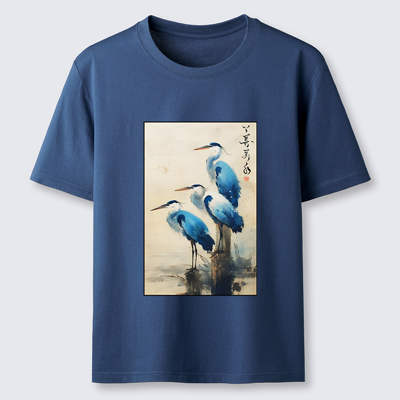 Magmoo Great Blue Heron Japan Classic T-Shirt-Magmoo