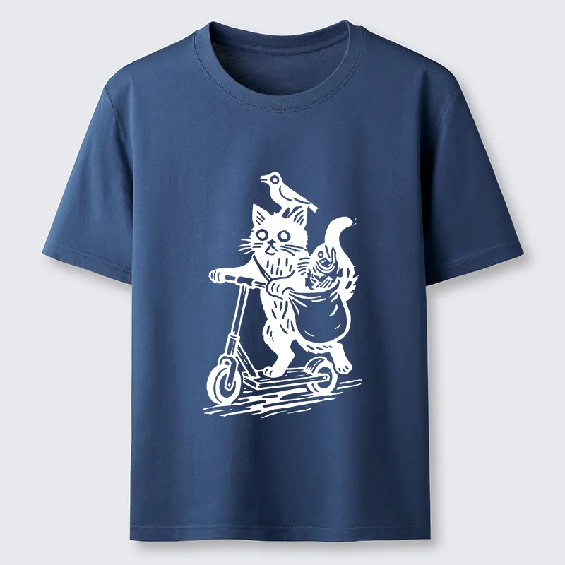 Magmoo Cat Skateboarding Japan Classic T-Shirt-Magmoo