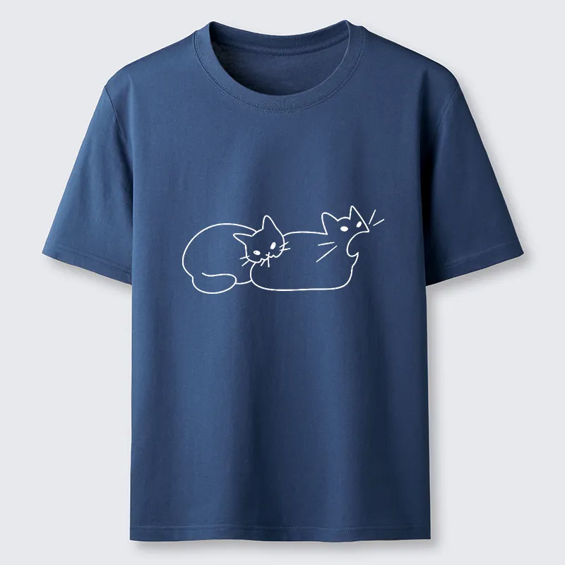 Magmoo Cat Bites Cat Classic T-Shirt-Magmoo