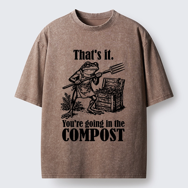 Magmoo Frog’s Compost Threat Washed T-Shirt-Magmoo