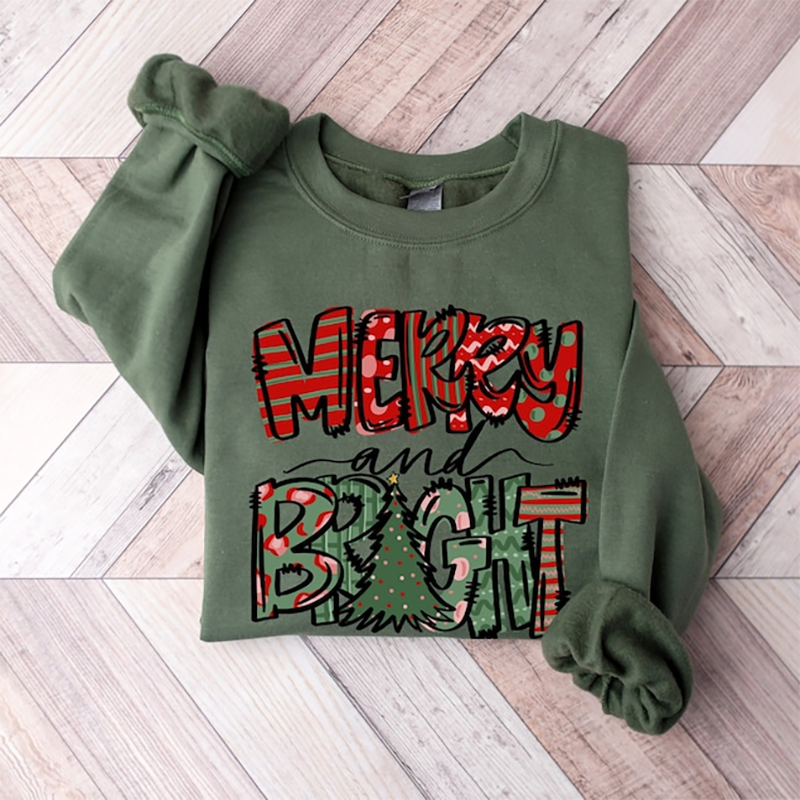 Merry and Bright Sweatshirt-Magmoo