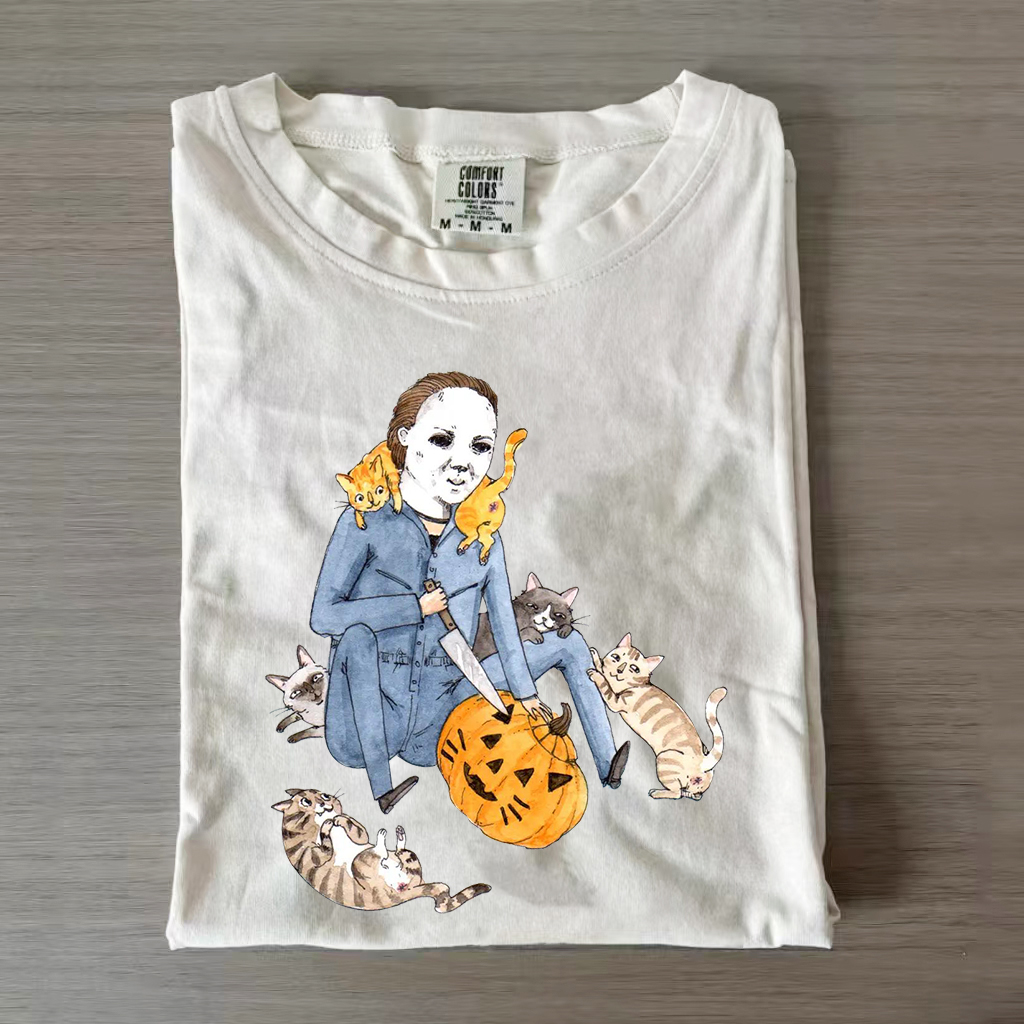 Horror Icons As Cat Lovers Shirt/Sweatshirt-Magmoo