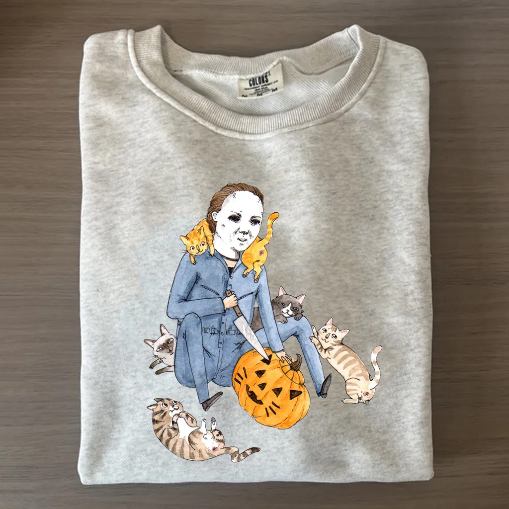 Horror Icons As Cat Lovers Shirt/Sweatshirt-Magmoo