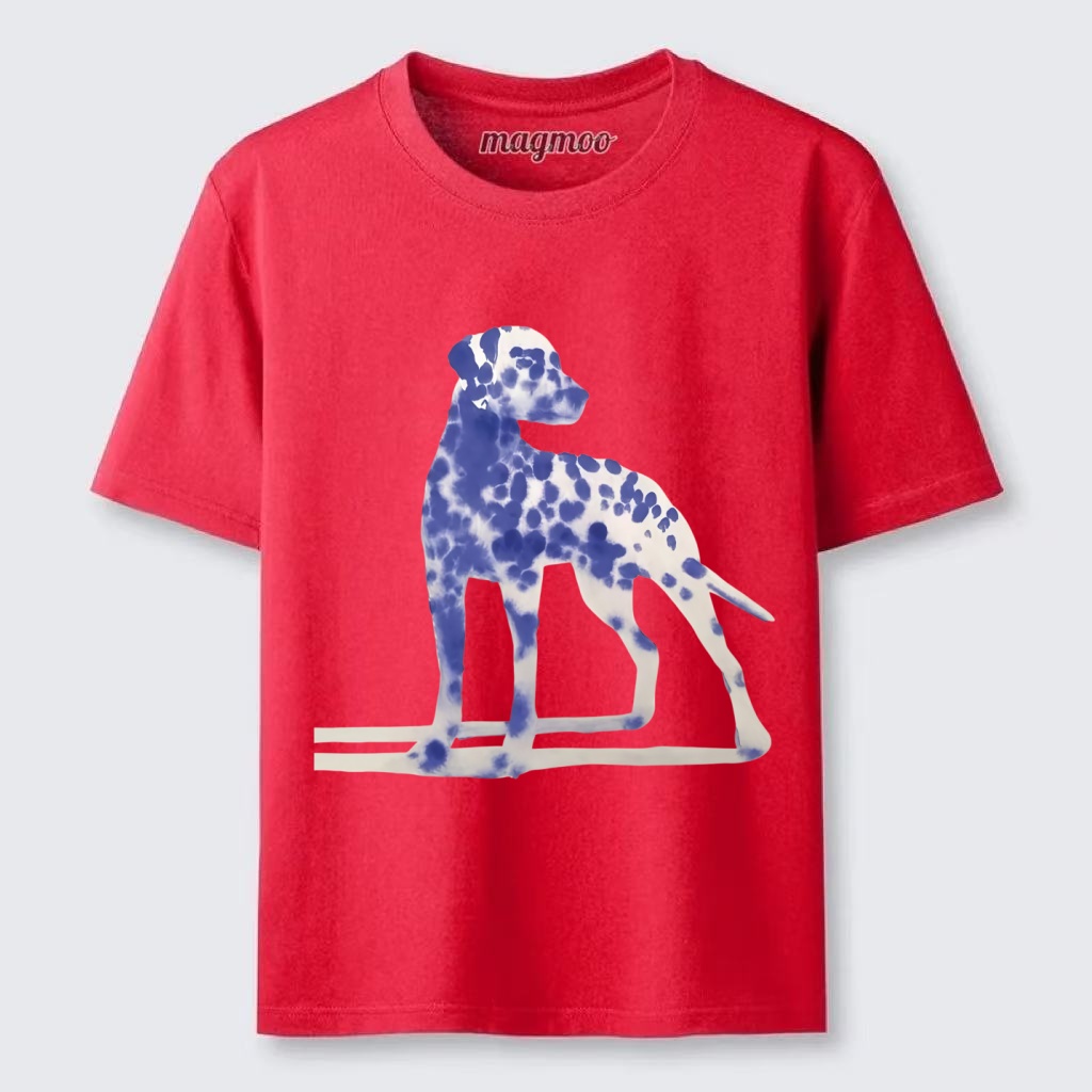 Magmoo Blue Dalmatian Silhouette T-shirt